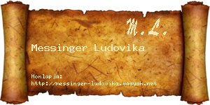 Messinger Ludovika névjegykártya